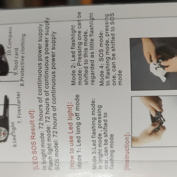 20 in 1 SOS Led Survival Bracelet - Picture 3 of 4